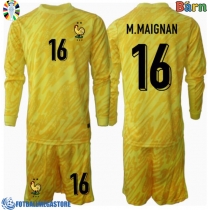 Fotballdrakt Barn Frankrike Mike Maignan #16 Keeper Hjemmedraktsett EM 2024 Langermet (+ Korte bukser)